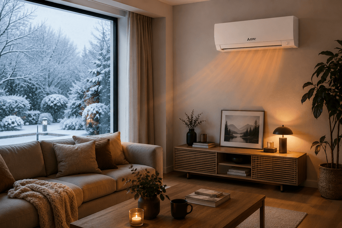 Effizient heizen im eiskalten Winter: Wie moderne Klimaanlagen als Wärmepumpe das Eigenheim warmhalten - Ingo Brunken GmbH