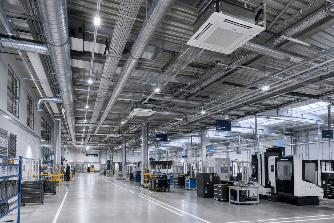 Industrieklimatisierung & Hallenkühlung: Wie Gewerbebetriebe Produktivität, Ausfallsicherheit & Arbeitsschutz sichern - Ingo Brunken GmbH
